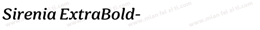 Sirenia ExtraBold字体转换